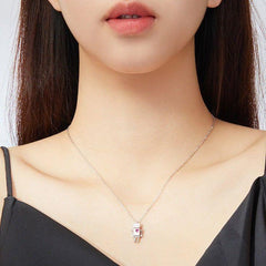 925 Sterling Silver Robot Lover Necklaces