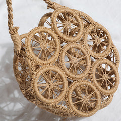 Vintage Hollow Straw Bag