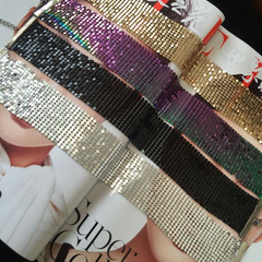 Sequined Metal Necklace