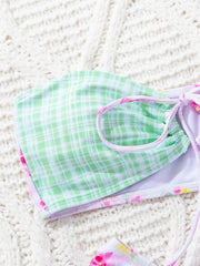 Flower Print Two Piece Swimsuit