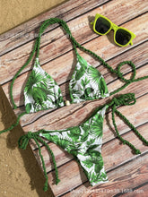 Leaves Print Bikinis Set