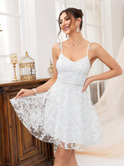 Fitted Evening Dress With Crossed Halter Straps