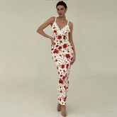 Paneled lace slip dress