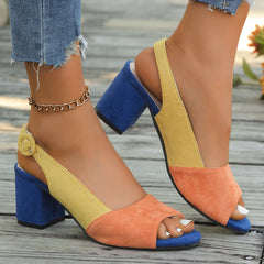 Vintage Open Toe T-shaped Buckle Sandals