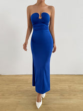 Hollowed-out backless senior sense wrapped hip dress