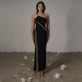 One-Shoulder Backless Fitted Dress