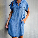 with PocketsLong Shirt Dresses
