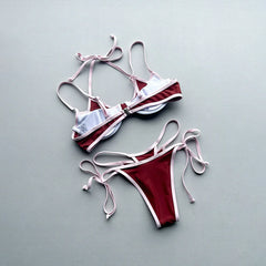 Push Up Bikinis Swimsuit Swimwear Female Patchwork Bikini Set