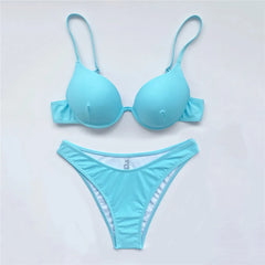 Red Push Up 3 Bikini Set