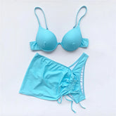Red Push Up 3 Bikini Set