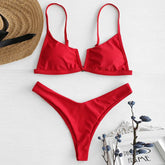 Bandeau Bikinis V Neck Bikini Swimsuits Push Up Swimwear Female Brazilian Bikini Set