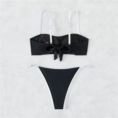 Black Bandeau Bikinis Sets