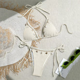 Black Triangle Micro Thong Bikinis Sets