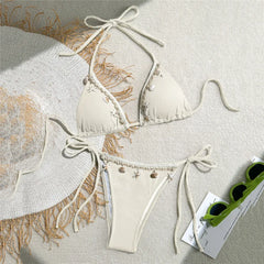 Black Triangle Micro Thong Bikinis Sets