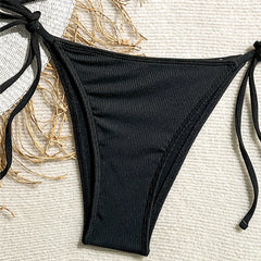 Black Triangle Micro Thong Bikinis Sets