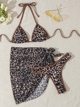 Brown Leopard Print Bikinis Sets
