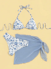 Floral Print 3 Piece Swimsuit