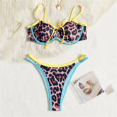 Leopard Print Swimwears Push Up Bikini Triangle Thong Swimsuit Woman String Bathing Suit Brazilian Bikinis Sets