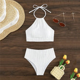 White High Waisted Bikini Set