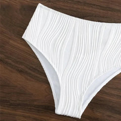 White High Waisted Bikini Set