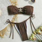 White Micro Thong Bikinis Sets