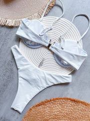 White Pink Bikini Set