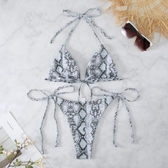 Snake Print 2-piece Swimsuit