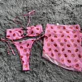 Strawberry Print Bikini Set