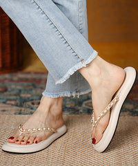 Summer New Black Chain Flip Flops Slide Sandals