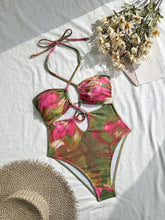Print Halter One Piece Swimsuits Swimwear Push Up Swimming Wear Body Bathing Suits Beachwear Pool Bather 2026