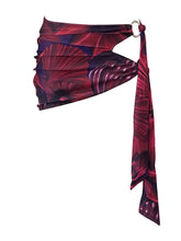 Vintage Purple Leaves Print Swimwear Metal Ring One Shoulder Hollow Out Backless Bathing Suit One Piece Swimsuit