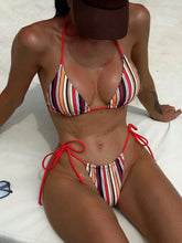 Bathing Suits Stripe 2-Piece String Bikini Set