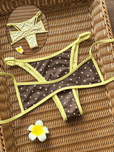 Brown Polka Dot Bikini Set