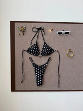 Brown White Polka Dot Bikini Set