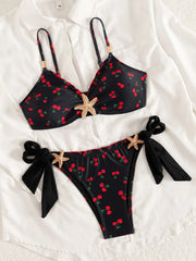 Cherry Print Bikini Set