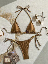 Coffee Shell Beaded 2 Piece Bikini Set