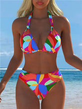 Leopard Floral Mix Print 2 Piece Bikini Set