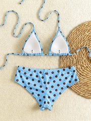Polka Dot Two Piece Bikinis Set