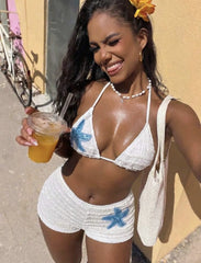 Ruffle Textured 2 Piece Bikini Set