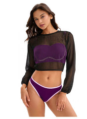 3 Piece Swimsuit Long Sleeve Cover Up Bikini Set