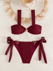 Wine Red Bikini Set