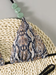 Snake Print Bikini Set