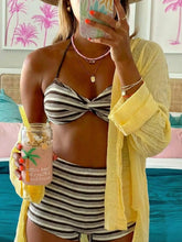 Striped Ribbed 2 Piece Tankini Set
