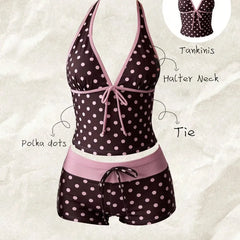 Swimwears Polka Dot 2-Piece Tankini Set