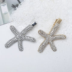 Starfish Rhinestone Hairpin