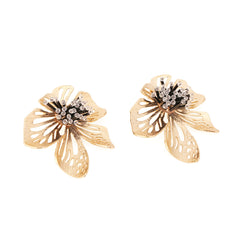 Metal Flower Earrings