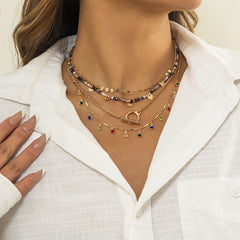Stacking Crystal Sequin Necklaces