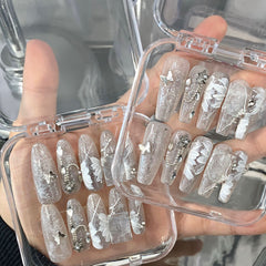 Tradescantia Sillamontana Handmade Press on Nails