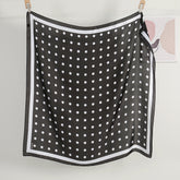 Polka Dot Printed Silk Scarf
