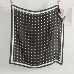 Polka Dot Printed Silk Scarf